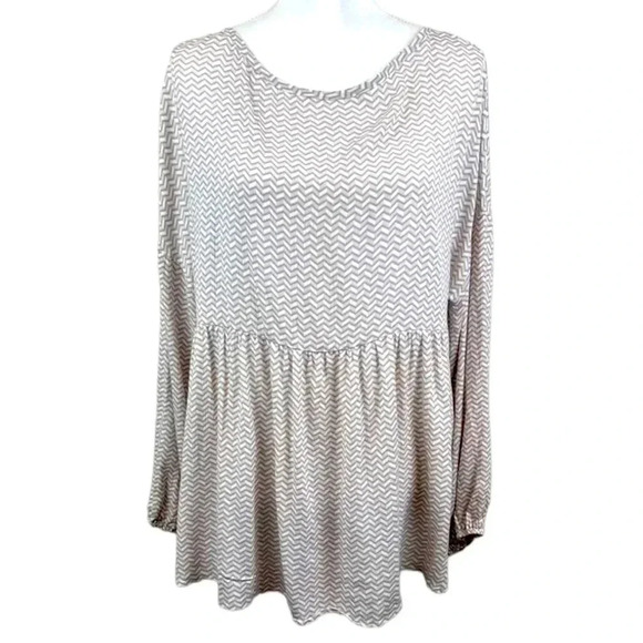 White Birch boho long sleeve top - Picture 1 of 9